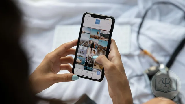 Psychologist recording educational content for her Instagram